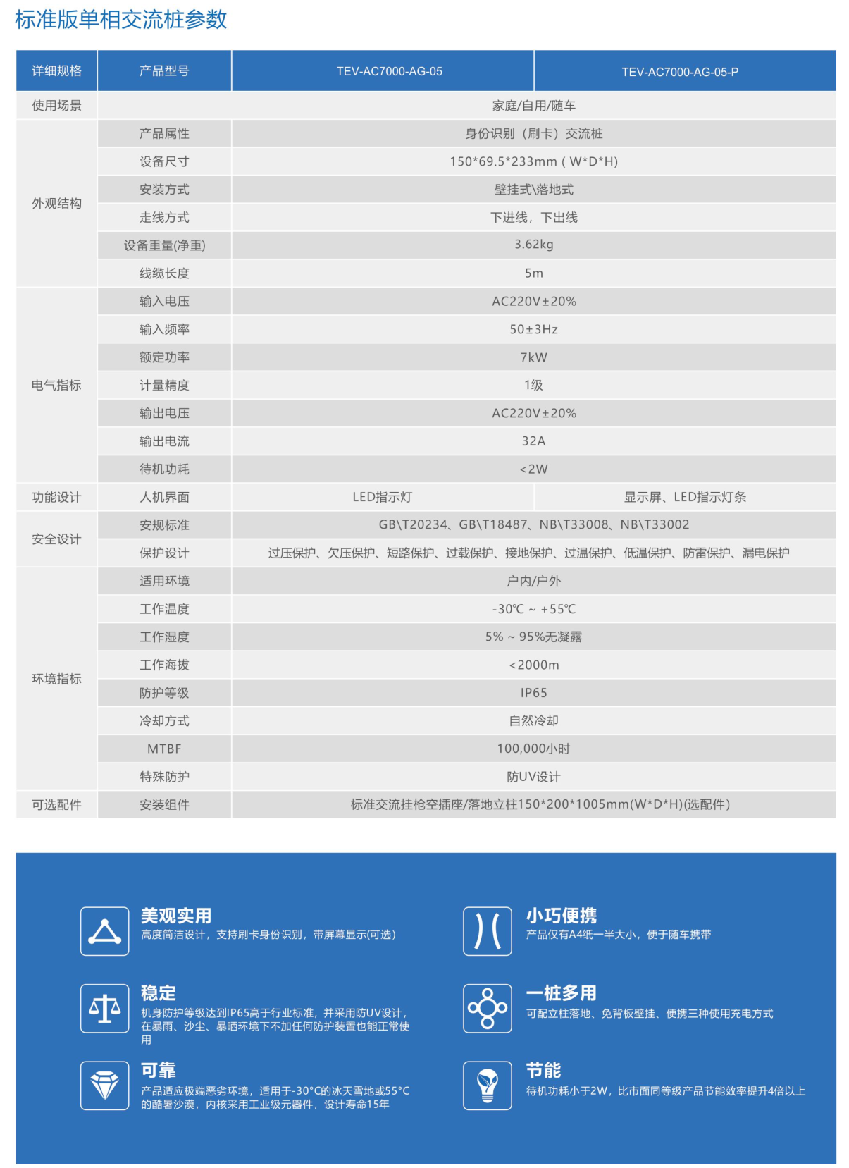 标准版单相交流桩_津太新能源科技