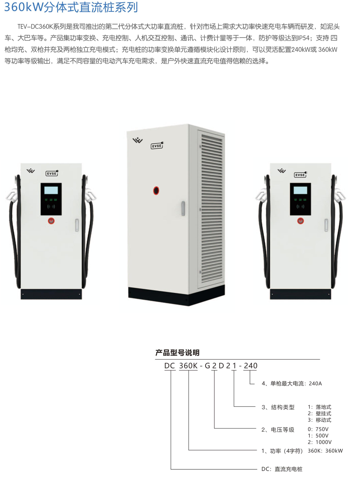 360kW分体式直流桩系列_津太新能源科技